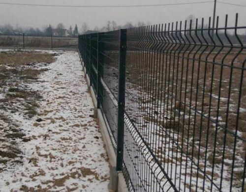 ogrodzenie panelowed montaz zima okolice wojnicza