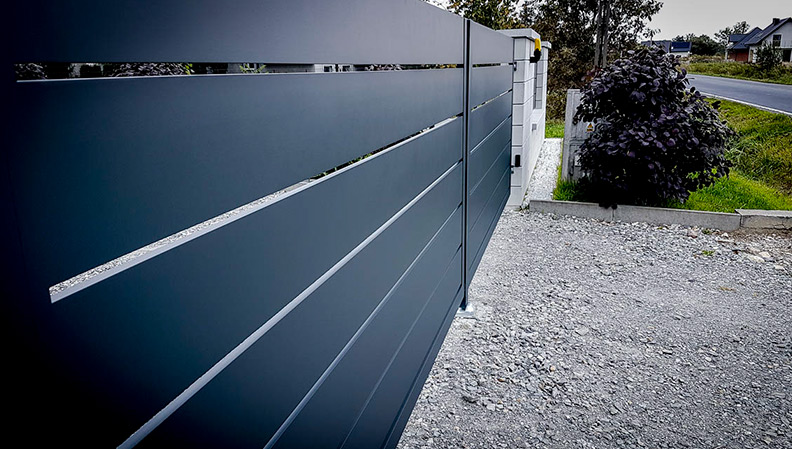 Aluminiowe nowoczesne ogrodzenie